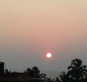 Setting sun